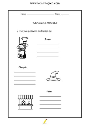 A Bruxa e o Caldeirão, ficha pdf nº2