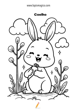 O coelhinho de orelhas azuis, ficha pdf nº1
