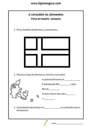O Cavaleiro da Dinamarca, ficha pdf nº2