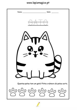 Dois gatos numa grande discussão, ficha pdf nº2