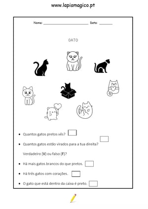 Dois gatos numa grande discussão, ficha pdf nº3