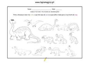 A dinossauro Rosa, ficha pdf nº1
