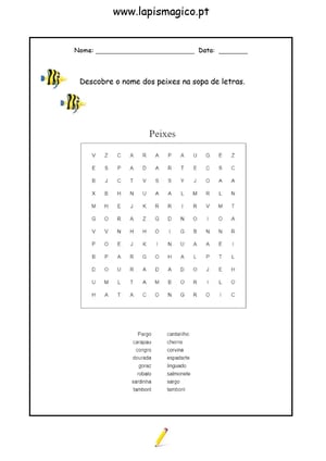 Pesca valiosa, ficha pdf nº1