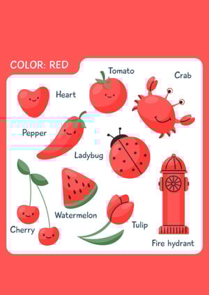 Cores em inglês, ficha pdf nº1