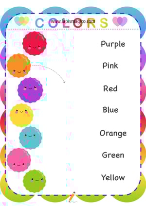 Cores em inglês, ficha pdf nº13