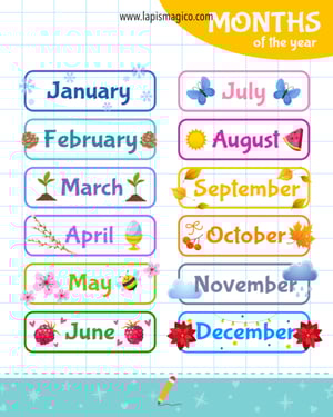 Meses e estações do ano, ficha pdf nº1