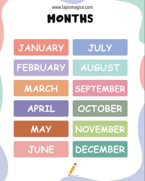 Meses e estações do ano, ficha pdf nº2