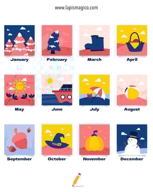 Meses e estações do ano, ficha pdf nº4