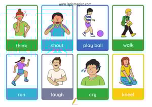 Ações em inglês, ficha pdf nº4