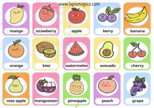 Frutos em inglês, ficha pdf nº1 Frutos em inglês, ficha pdf nº1