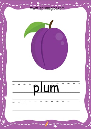 Frutos em inglês, ficha pdf nº2 Frutos em inglês, ficha pdf nº2