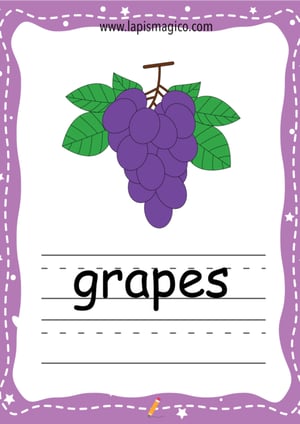 Frutos em inglês, ficha pdf nº6 Frutos em inglês, ficha pdf nº6