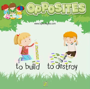 Antónimos ou opostos em inglês, ficha pdf nº14