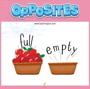 Antónimos ou opostos em inglês, ficha pdf nº19