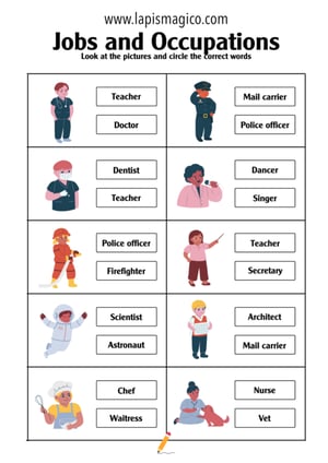 Profissões em inglês, ficha pdf nº14