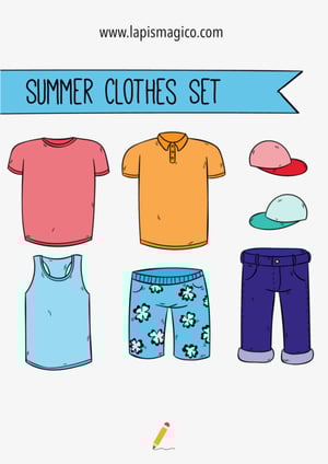 Vestuário em inglês, ficha pdf nº4