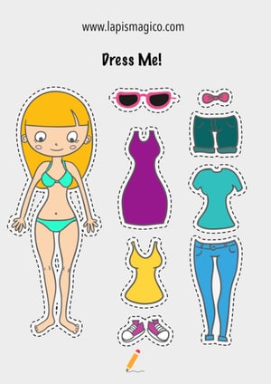 Vestuário em inglês, ficha pdf nº8