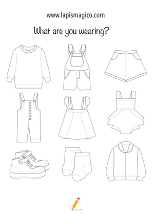 Vestuário em inglês, ficha pdf nº9