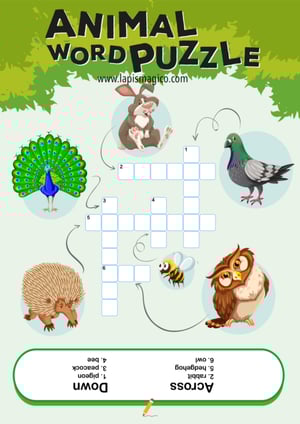 Palavras cruzadas em inglês, ficha pdf nº8