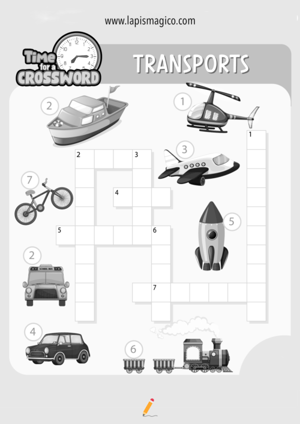 Palavras cruzadas em inglês, ficha pdf nº10