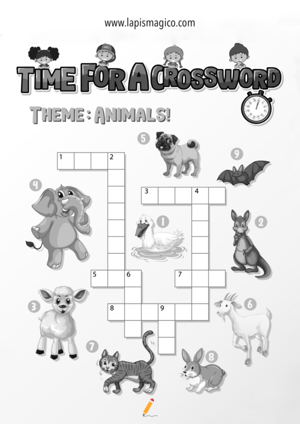 Palavras cruzadas em inglês, ficha pdf nº12