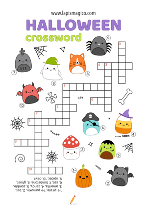 Palavras cruzadas em inglês, ficha pdf nº16