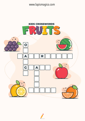 Palavras cruzadas em inglês, ficha pdf nº18