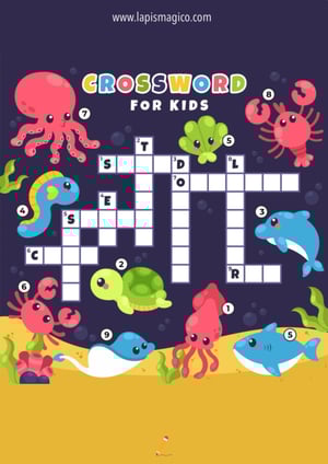 Palavras cruzadas em inglês, ficha pdf nº22