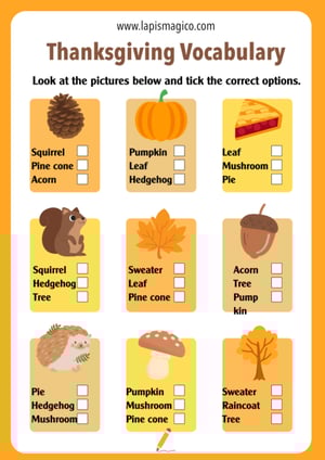 Ação de Graças, ficha pdf nº1