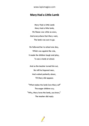 Cantigas e rimas em inglês, ficha pdf nº2