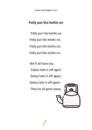 Cantigas e rimas em inglês, ficha pdf nº6