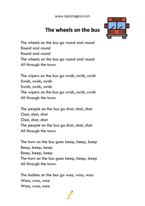 Cantigas e rimas em inglês, ficha pdf nº9