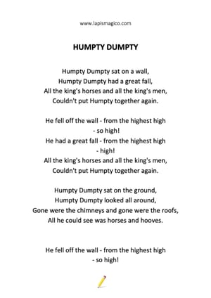 Cantigas e rimas em inglês, ficha pdf nº13