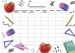 Jogo do stop ou adedanha, ficha pdf nº3 Jogo do stop ou adedanha, ficha pdf nº3