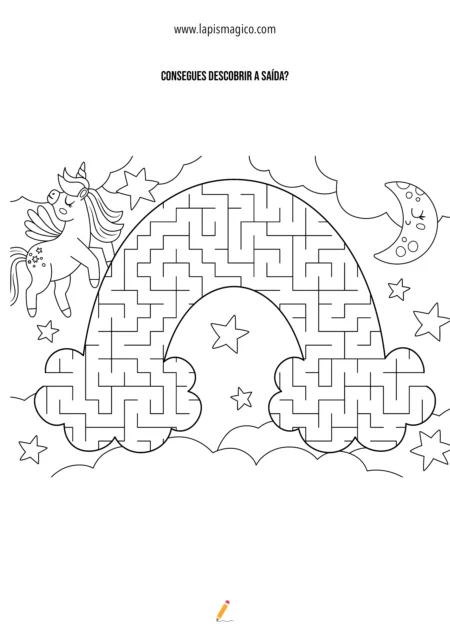 Labirintos de arco-íris e unicornios, ficha pdf nº3