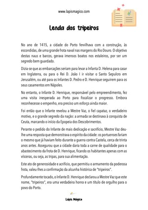 Lenda dos Tripeiros, ficha pdf nº1
