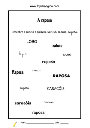 A raposa, ficha pdf nº2