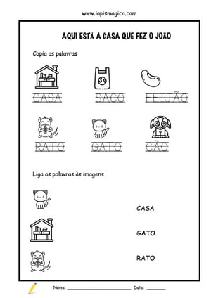 A casa do João, ficha pdf nº2