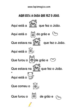 A casa do João, ficha pdf nº1