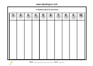 A Aranha Muito Ocupada, ficha pdf nº2