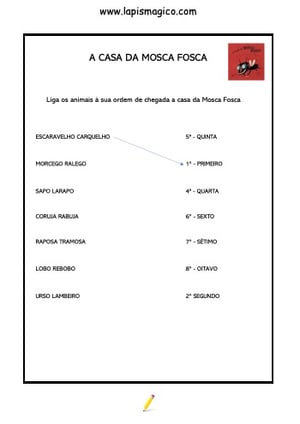 A Casa da Mosca Fosca, ficha pdf nº3