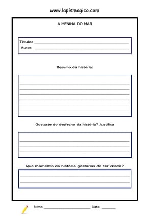 A Menina do Mar, ficha pdf nº1
