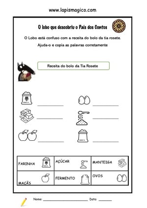 O Lobo que Descobriu o País dos Contos, ficha pdf nº2