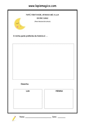 Papá, Por Favor, Apanha-me a Lua, ficha pdf nº1