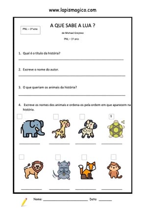 A que sabe a Lua?, ficha pdf nº2