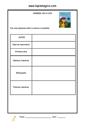 Vanessa Vai à Luta, ficha pdf nº1