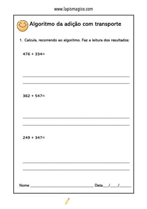 Adicao 3ano, ficha pdf nº3