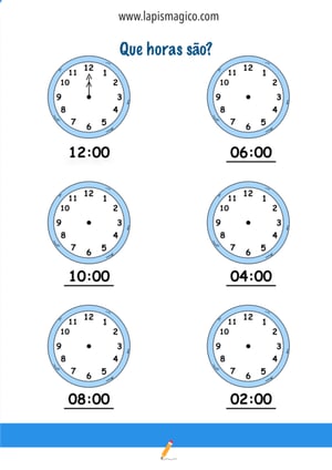 Horas, ficha pdf nº8