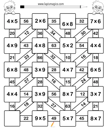 Multiplicacao 4ano, ficha pdf nº15