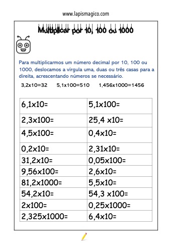 Multiplicacao 4ano, ficha pdf nº3